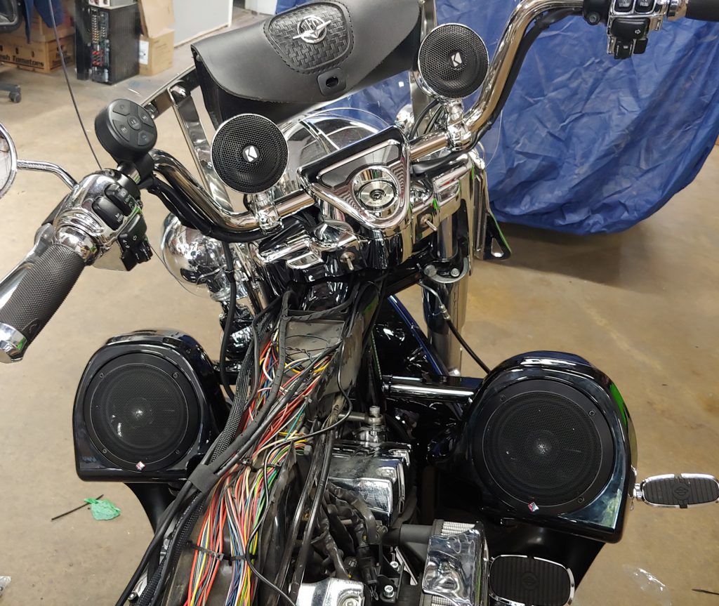 Road King Sound System Install Harley Audio Oakville Ontario Canada